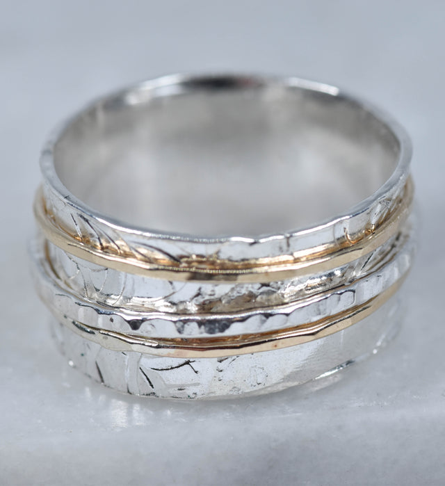 Gold and Silver Spinner Ring