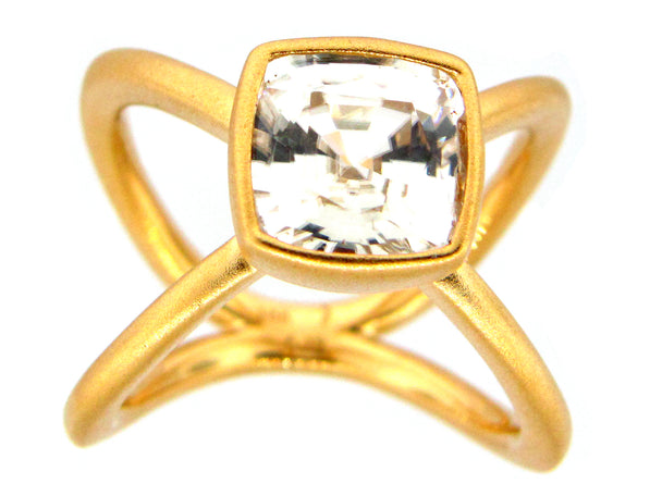 White Zircon Ring