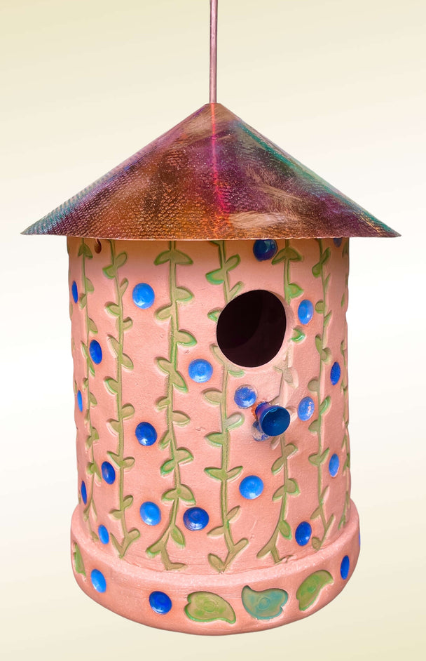 Blueberry and Vine Birdhouse