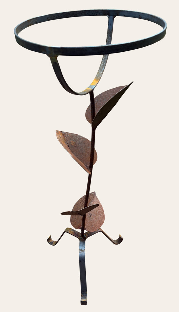 Bird Bath Base With Leaves