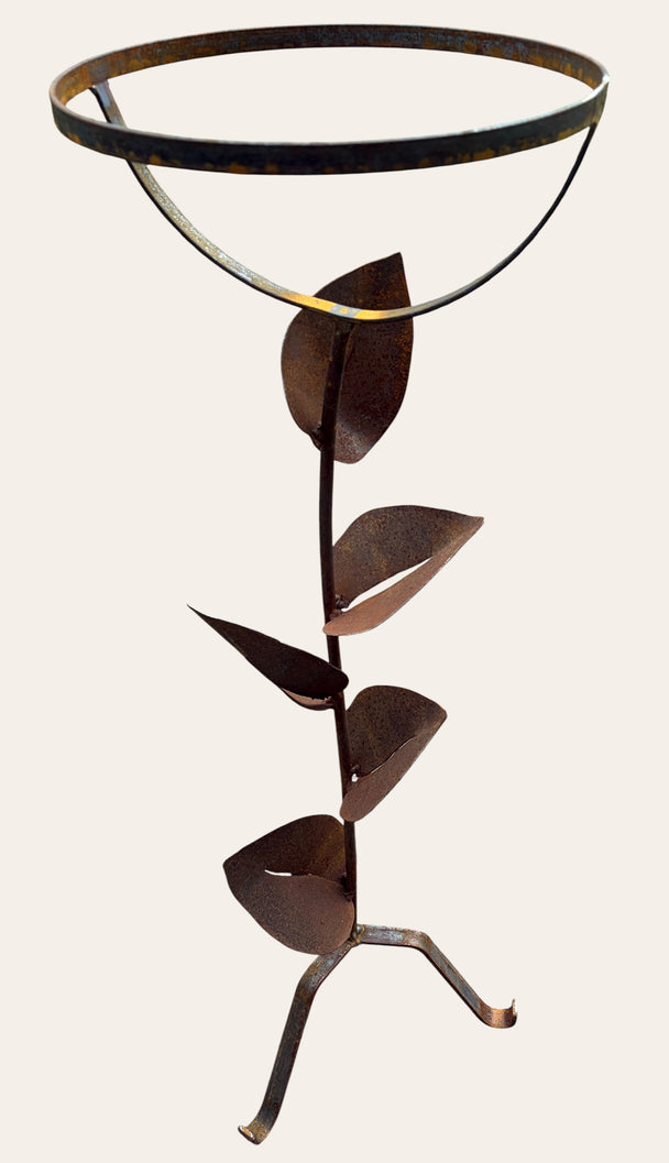 Spiral Bird Bath Base With Leaves