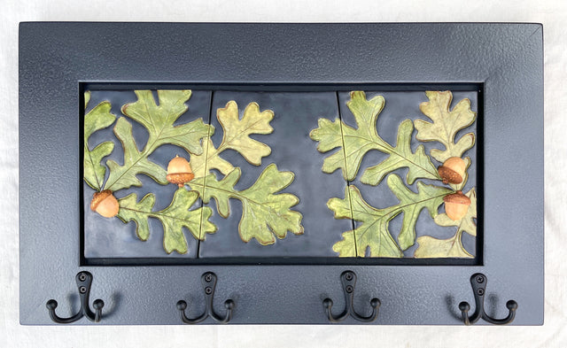 Oak and Acorn Frieze Ceramic Coat Rack
