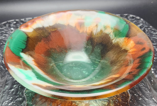Relax Fused Glass Shallow Bowl