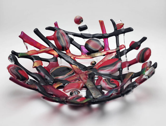 Woven Chaos Fused Glass Bowl