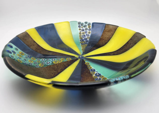 Pinwheel Fused Glass Bowl