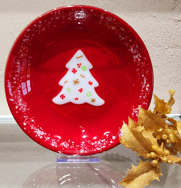 Old Fashioned Christmas: Fused Glass Bowl