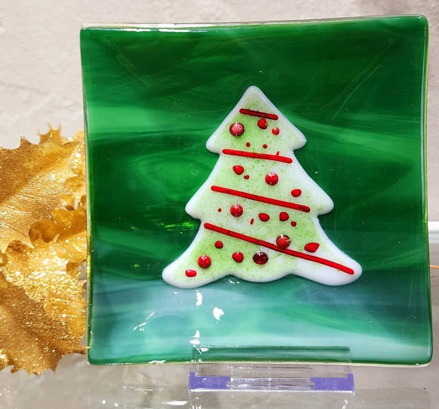 Can't Wait: Fused Glass Plate