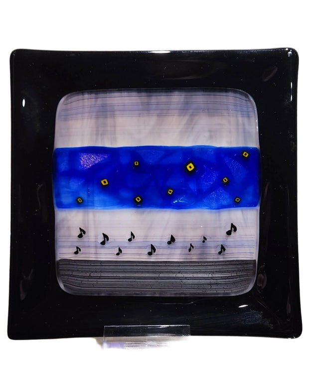 "I Feel Music" Fused Glass Plate