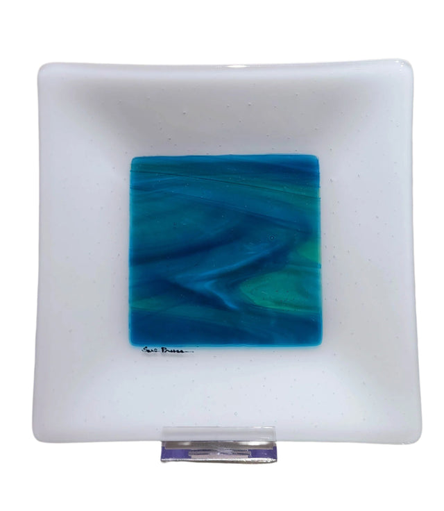 "Hypnotized" Fused Glass Plate