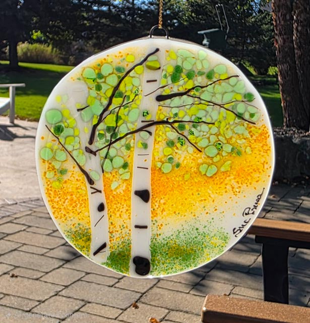 Glowing Birches Ornament