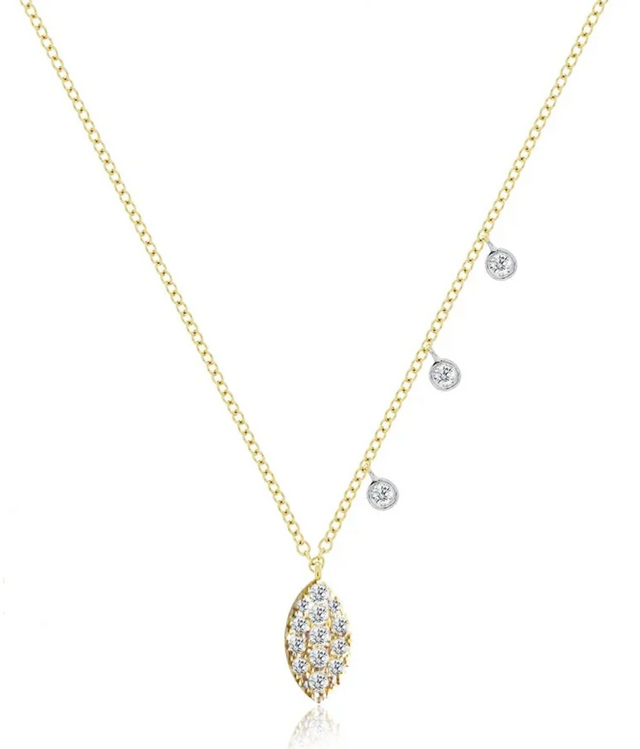 Diamond Encrusted Marquise Necklace