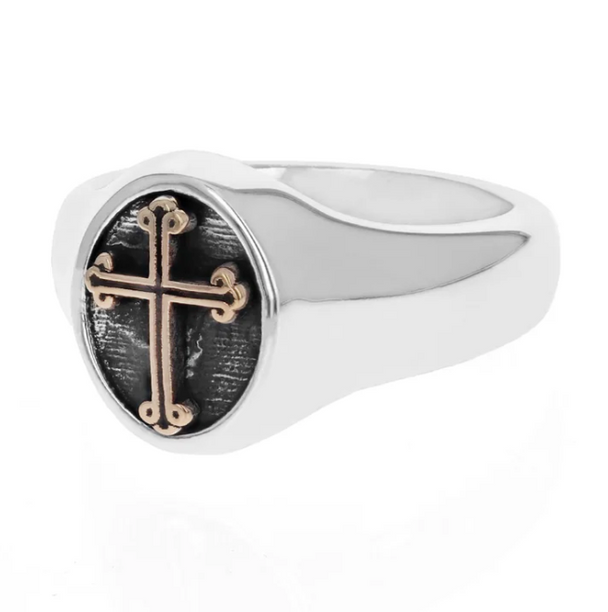 Traditional Cross Motif Ring