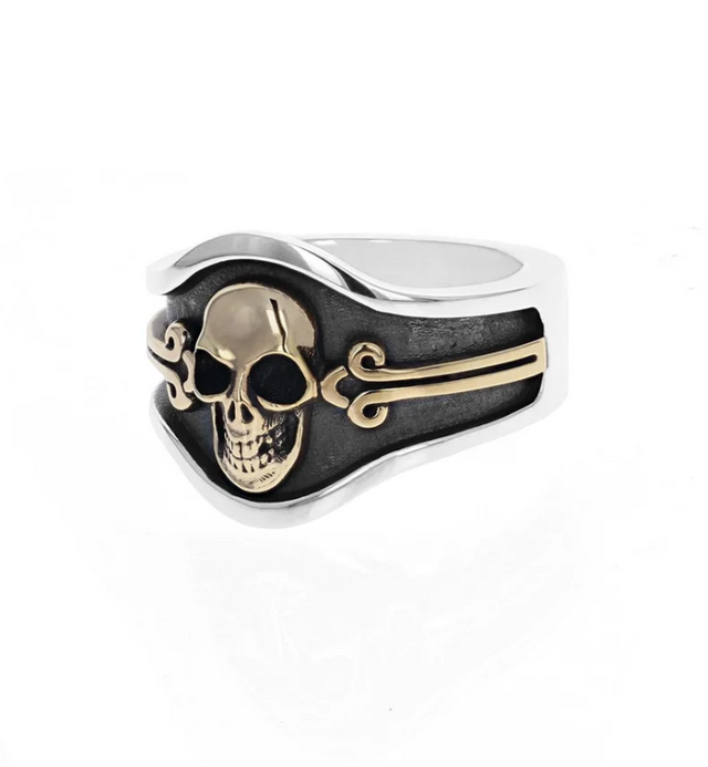 Skull Cigar Band Ring