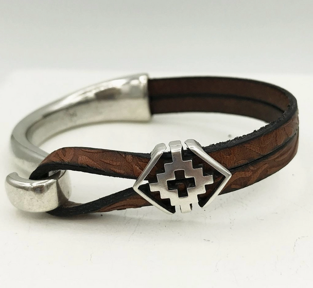 Brown Chakana Half Cuff Bracelet