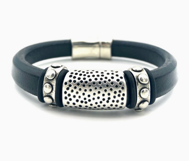 Black and Silver Lochsa Bracelet