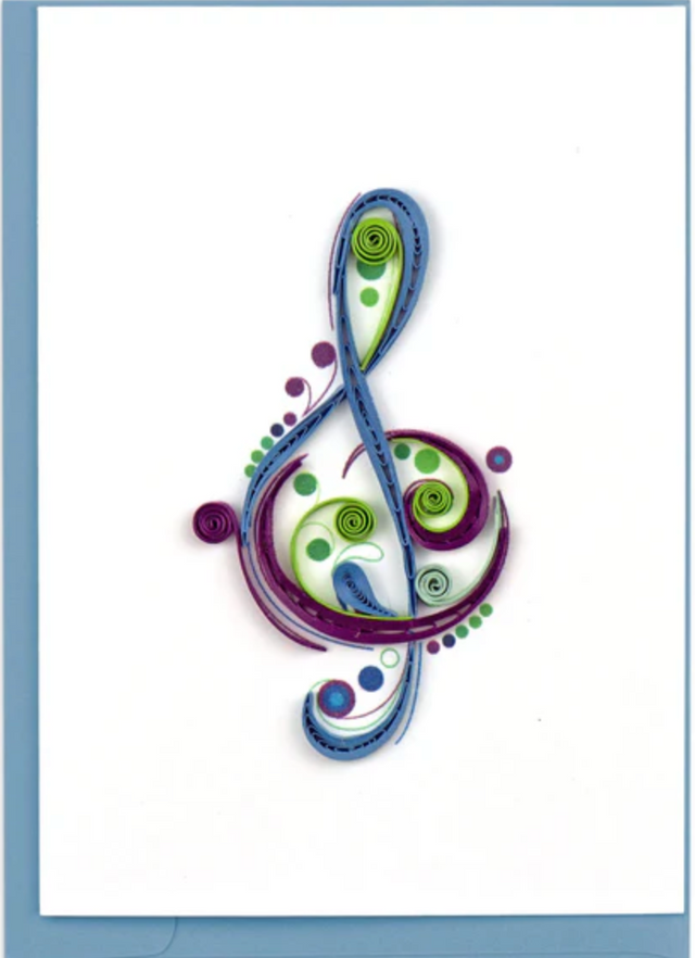 Treble Clef Quilled Gift Enclosure Card