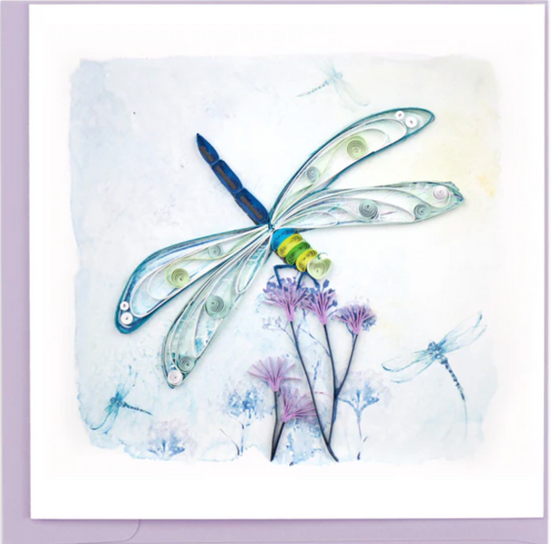 Emperor Dragonfly Quilled Greeting Card