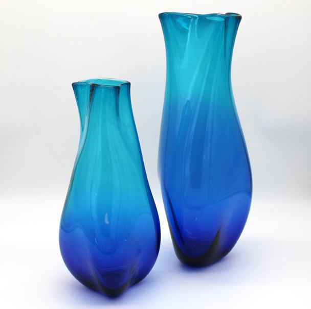 Blue Rumple Vase