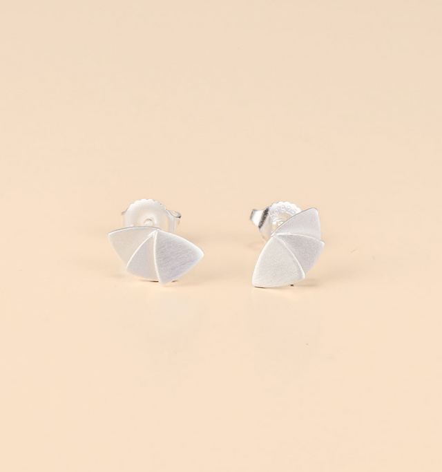 Triangle Fan Post Earrings