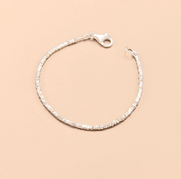 Thinly Stacked Square Bracelet