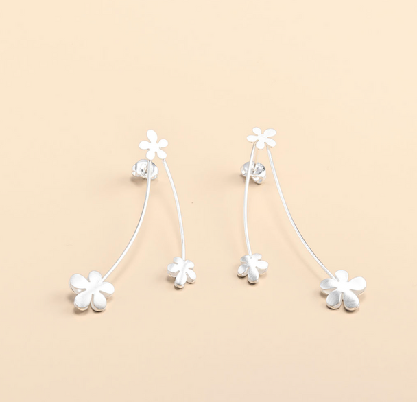 Hanging Forget-Me-Not Post Earrings