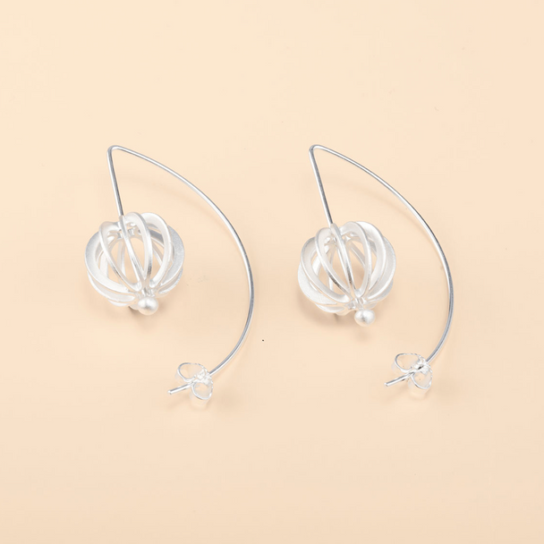 Hanging Globe Drop Earrings