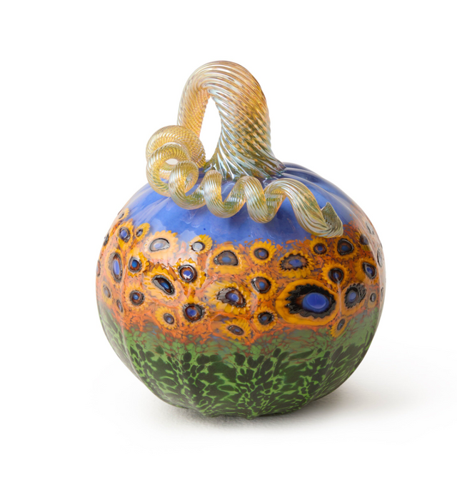 Delft Blue Floral Pumpkin