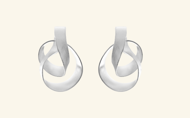 Entwined Open Circle Post Earring