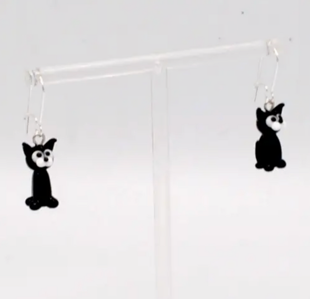 Black Cat Earrings