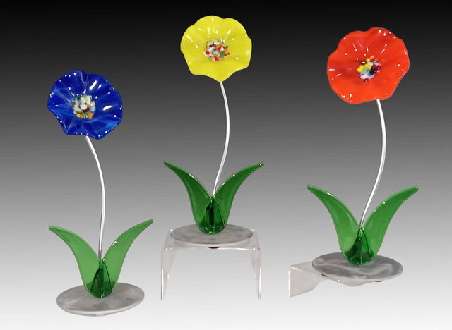 Flower with Magnetic Leaf Base