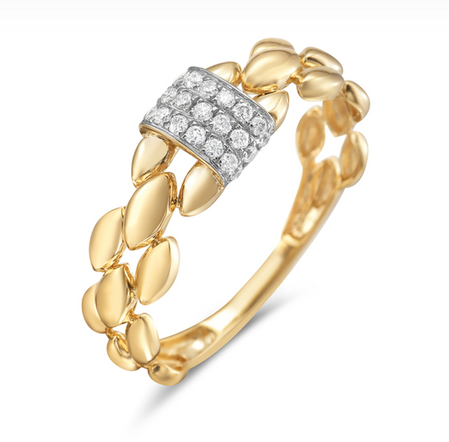 Diamond Interlocking Chain Ring