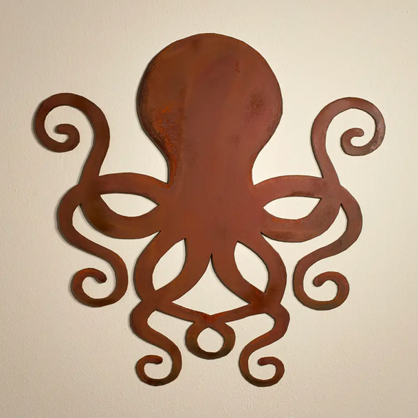 Metal Octopus Sculpture