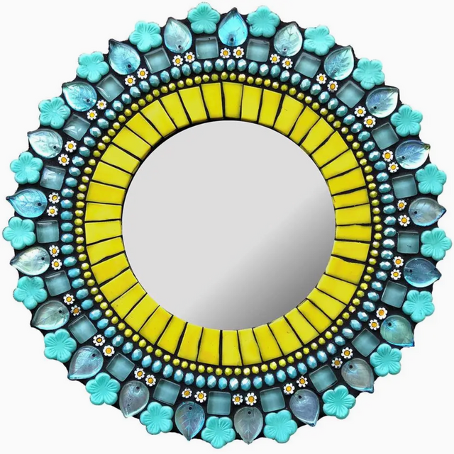 Sunny Bloom Mosaic Mirror
