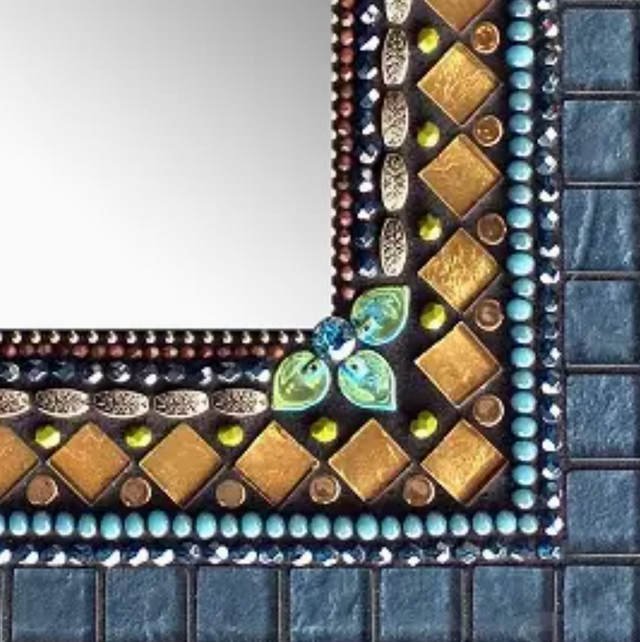 French Denim Rectangular Mirror