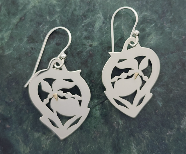 Larger Lady Slipper Earrings