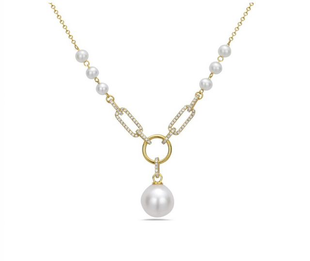 Geometric Freshwater Pearl Necklace