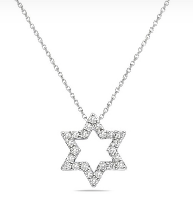 Star of David Diamond Necklace