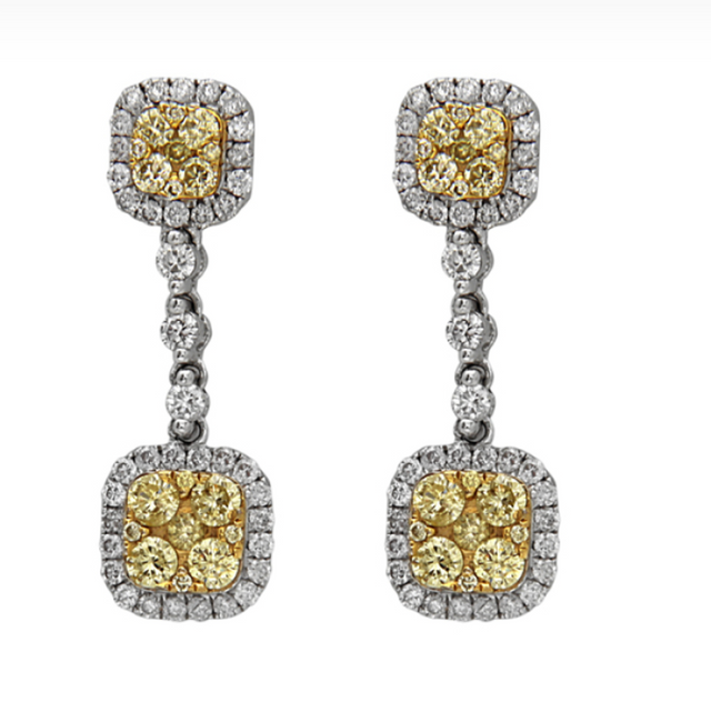 Dangling Fancy Diamond Post Earrings