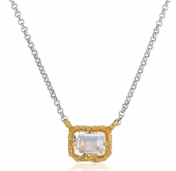 White Topaz Vermeil Necklace