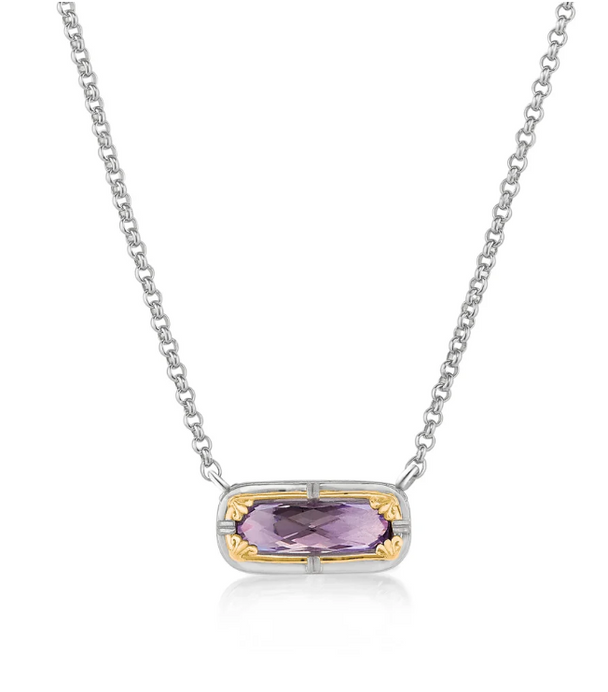 Lavender Amethyst Necklace with Gold Vermeil