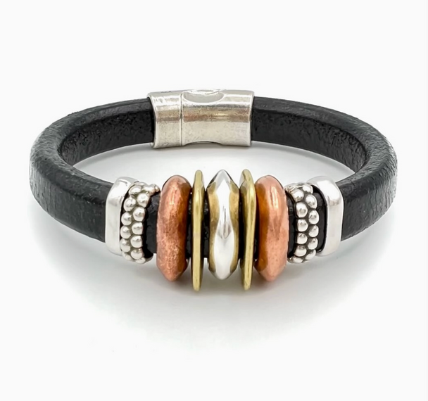 Virginia City Leather Bracelet