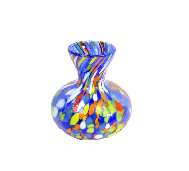 Tulip Squat Vase with Millefiori Accents