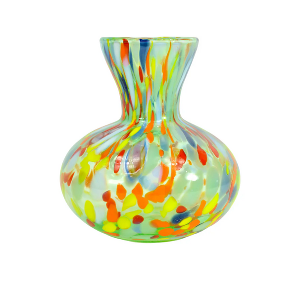 Tulip Squat Vase with Millefiori Accents