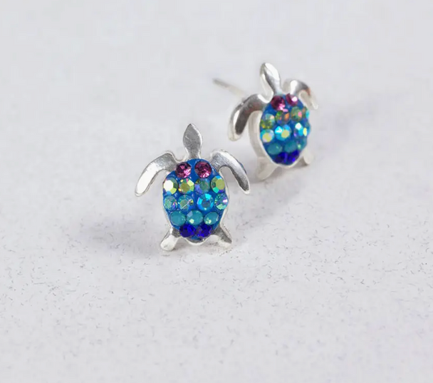 Small Swimming Turtle Studs