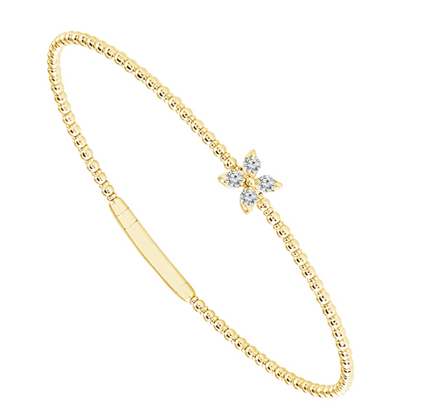 1/6 CT Diamond Florette Flexi Bangle