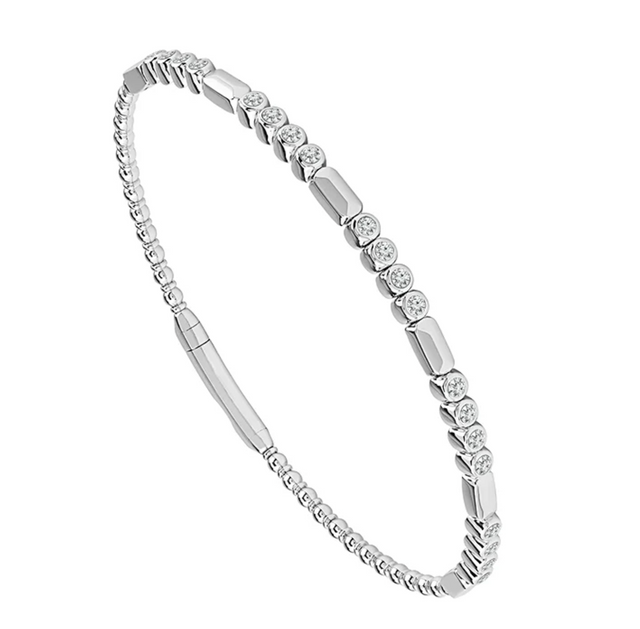 .5 CT Mixed Metal Diamond Flexi Bangle