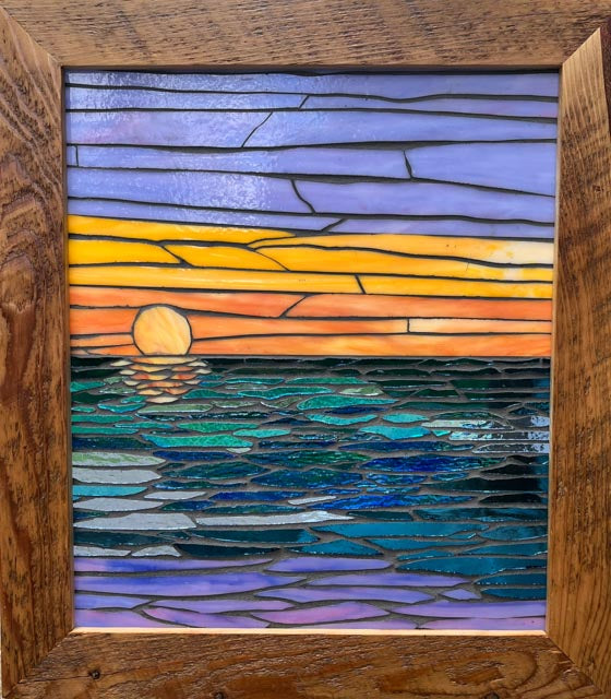 Setting Sun Mosaic Window