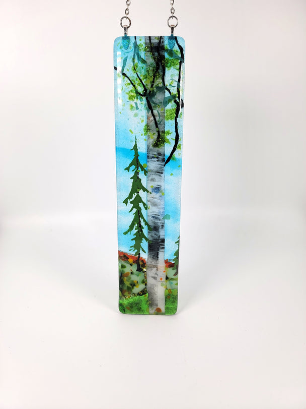 Birch and Spruce Medium Window Hanger