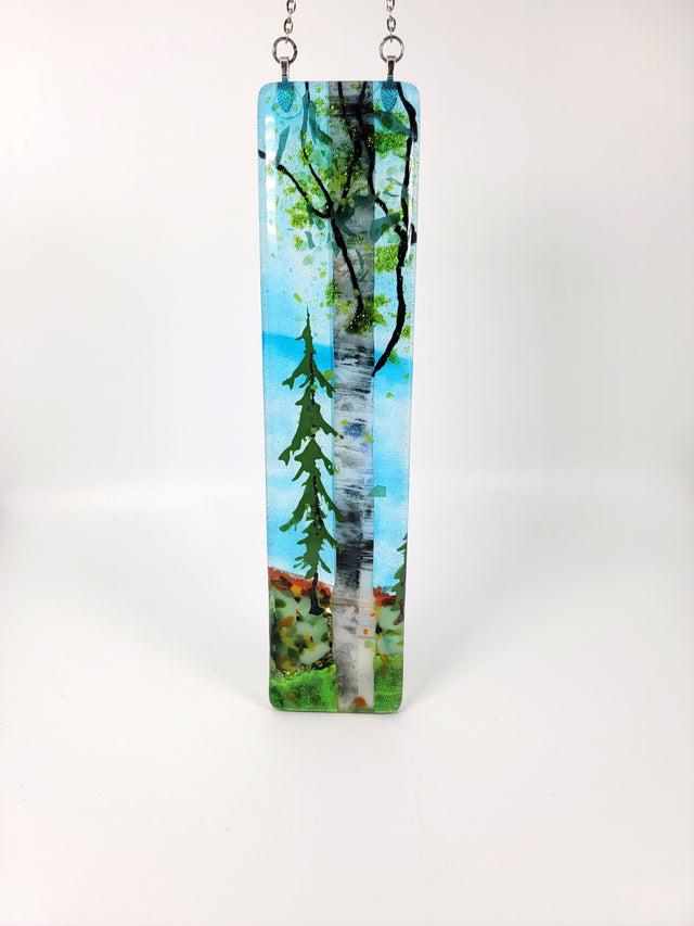 Birch and Spruce Medium Window Hanger