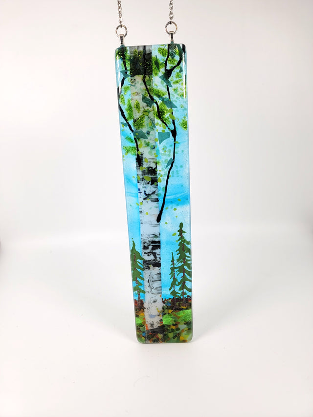 Birch and Spruce Medium Window Hanger